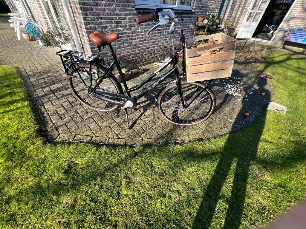 Transportfiets miss Grace, zwart !, Fietsen en Brommers, Fietsen | Dames | Damesfietsen, Gebruikt, Gazelle, Versnellingen, 56 cm of meer