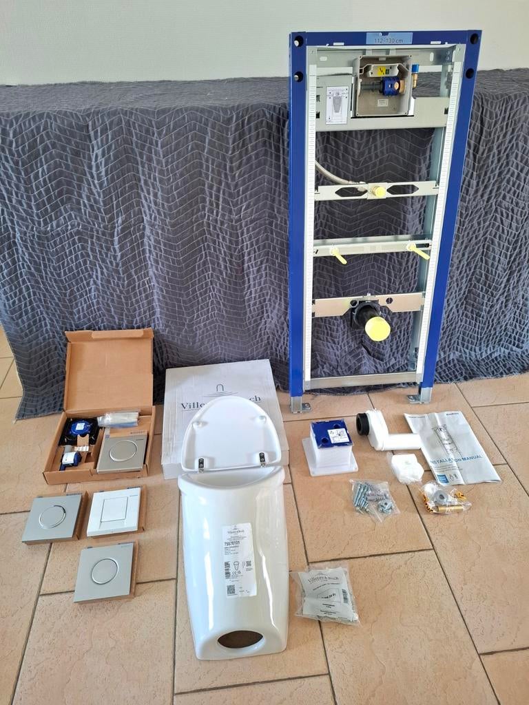 Urinoir set met deksel compl. Set met inbouwframe NIEUW!, Ophalen, Nieuw