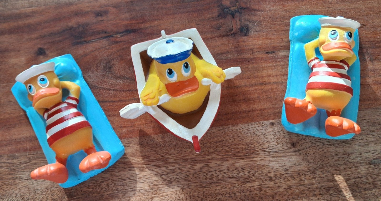 Lanco badeendjes set - Pool Chill & Roeiboot - Natuurrubber, Ophalen of Verzenden, Zo goed als nieuw, Overige merken