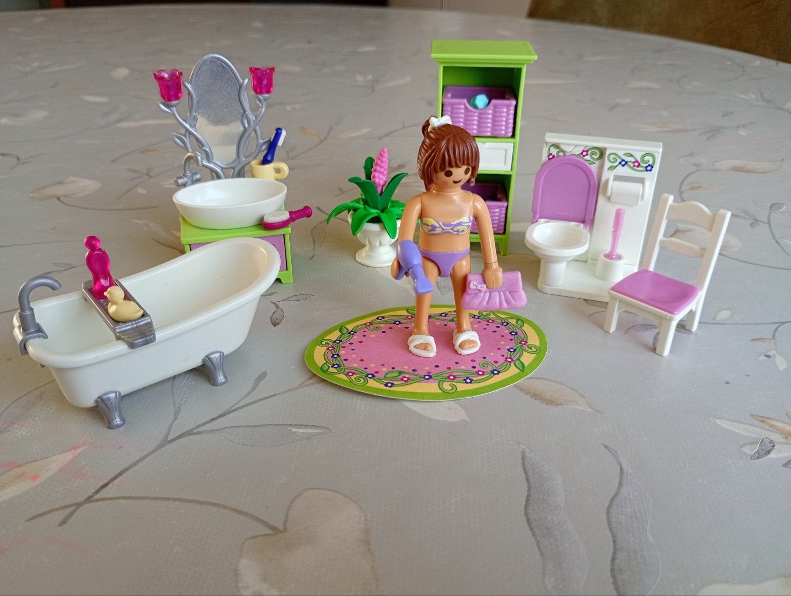 Playmobil badkamer set met bad op pootjes (5307), Ophalen of Verzenden, Gebruikt, Overige typen