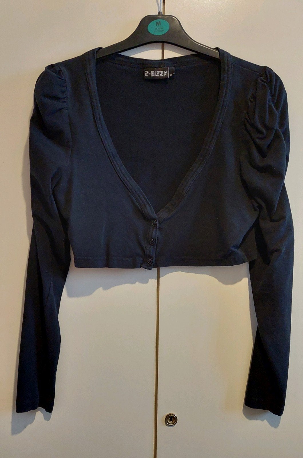 Bolero zwart maat M kerst feest pofmouwen chique, Maat 38/40 (M), 2-Bizzy, Zwart, Ophalen of Verzenden