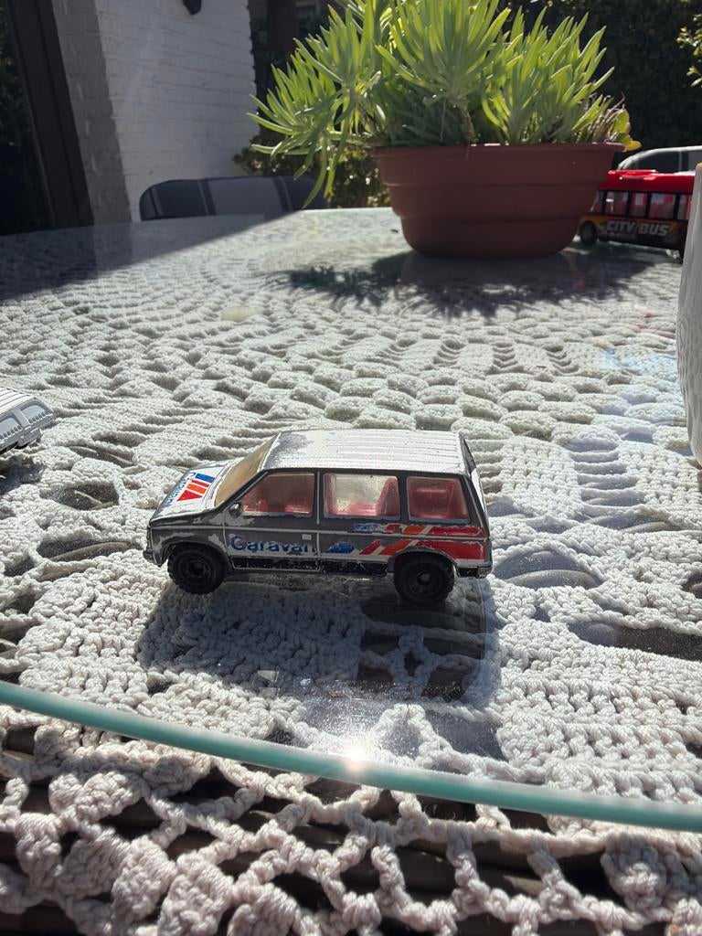 Vintage speelgoedauto 'Caravan' - Matchbox stijl, Ophalen of Verzenden, Gebruikt