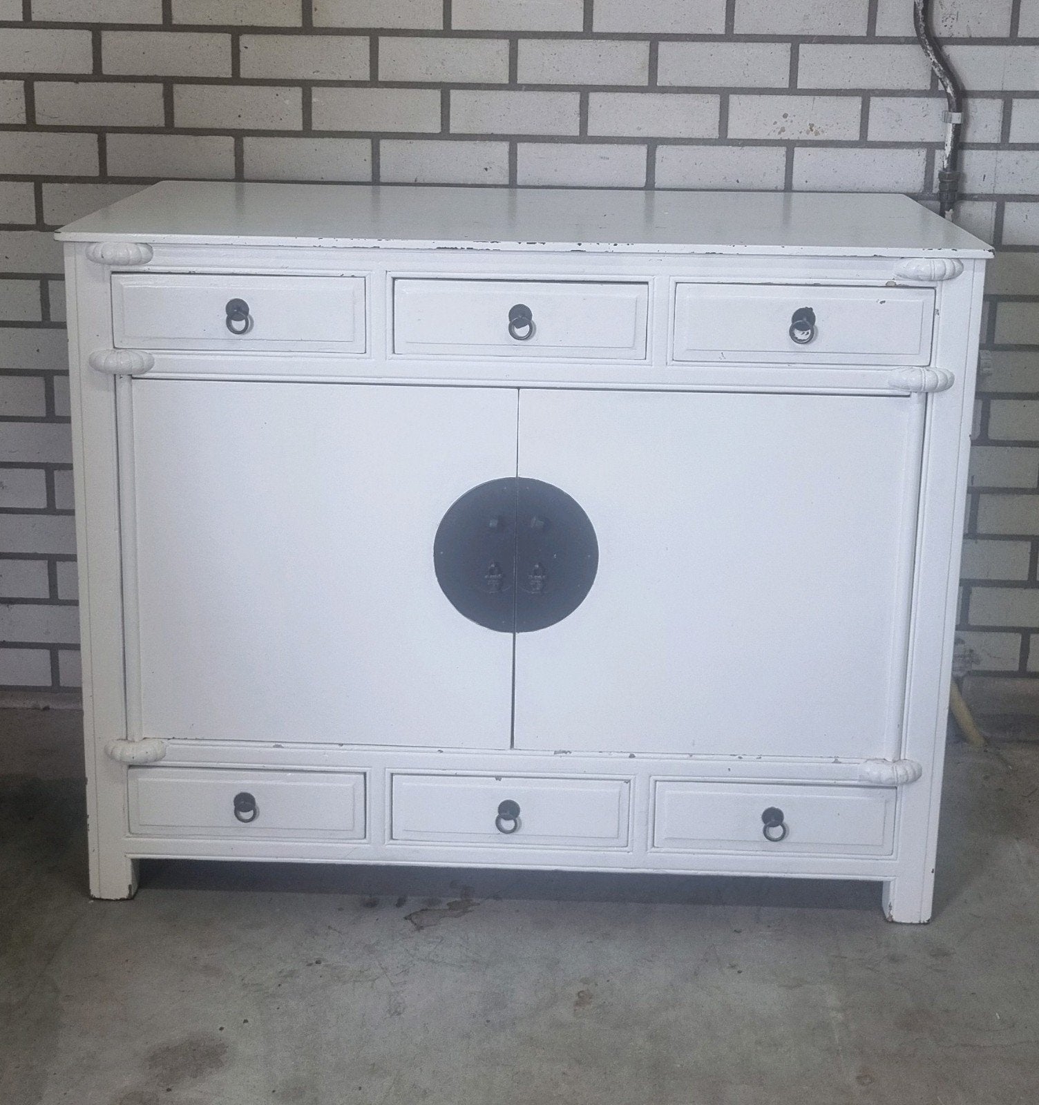 Wit dressoir | Ladekast | halkast | chinese kast, Huis en Inrichting, Ophalen of Verzenden