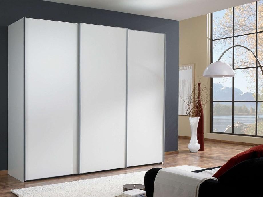 Witte kledingkast met schuifdeuren, Huis en Inrichting, Kasten | Kledingkasten, Ophalen, Overige materialen, Gebruikt, 200 cm of meer
