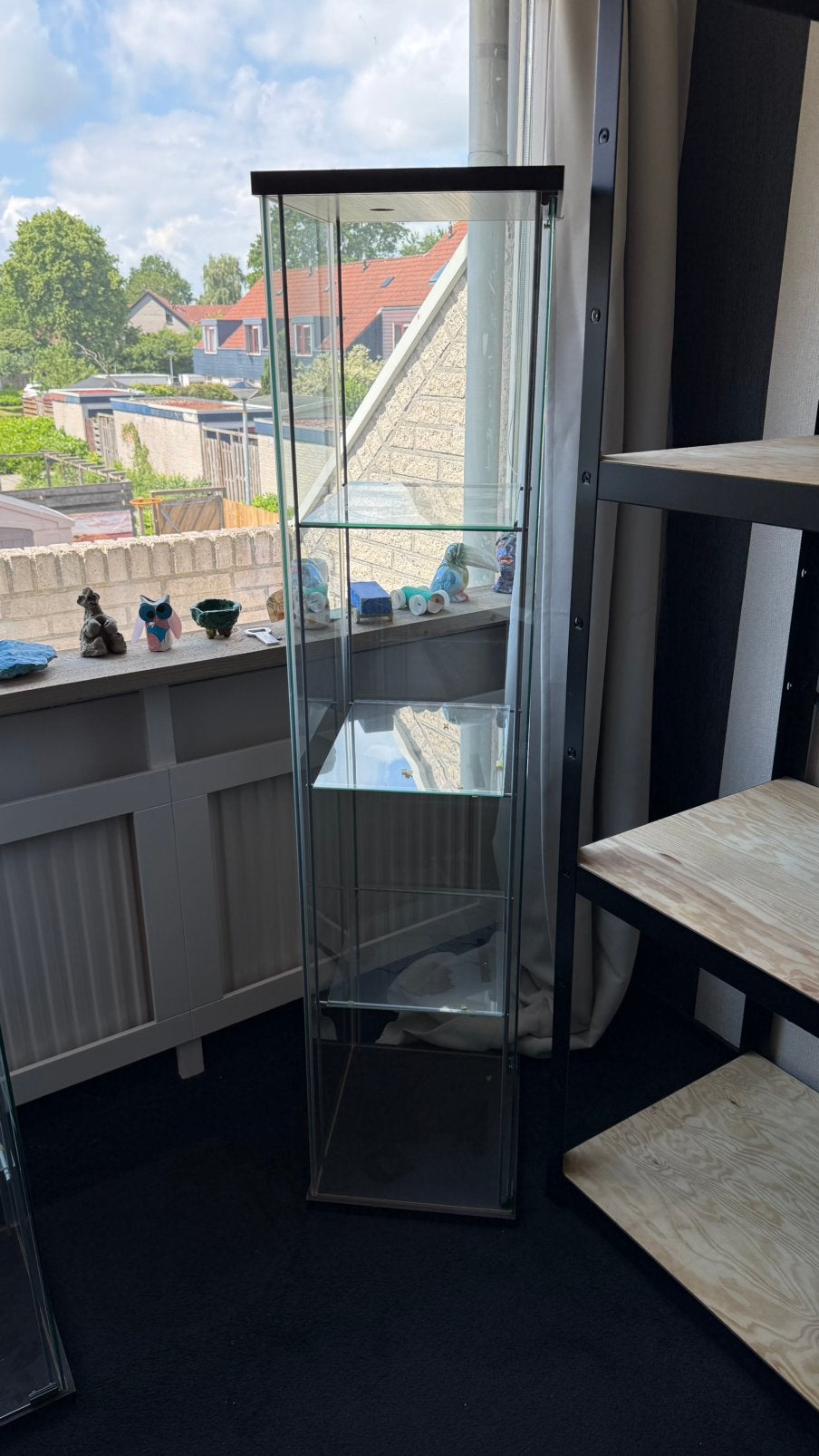 Vitrinekast Detolf Ikea glas, Ophalen, Met plank(en), Minder dan 50 cm, Gebruikt