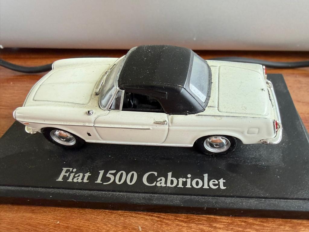 Fiat 1500 Cabriolet schaalmodel - Wit, Ophalen of Verzenden