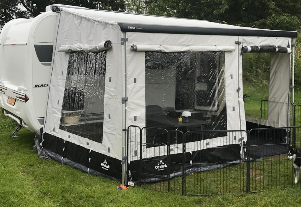 Obelink Zijwand en voorwand voor o.a. Thule Omnistor luifel, Ophalen, Zo goed als nieuw
