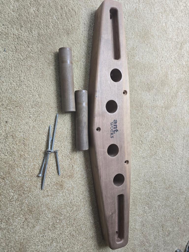 Antworks walnotenhouten pegboard optrekstang, Sport en Fitness, Ophalen, Oprekstang