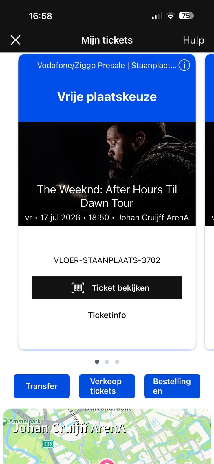 3x Staanplaats the Weeknd after hours till dawn, Tickets en Kaartjes, Drie personen of meer