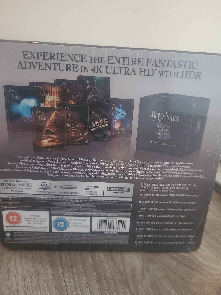 Harry Potter 8-Film Collection 4K Ultra HD Steelbook, Cd's en Dvd's, Gebruikt, Boxset, 4K Ultra HD Blu-ray, Ophalen of Verzenden