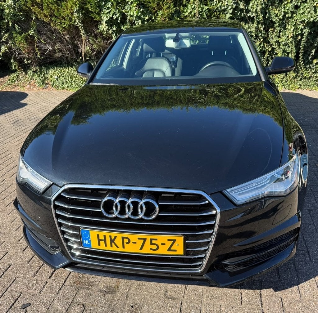 Audi A6 1.8 Tfsi Ultra 190pk S Tronic 2017 Zwart leder, Auto's, Zwart, Zwart, Xenon verlichting, Particulier