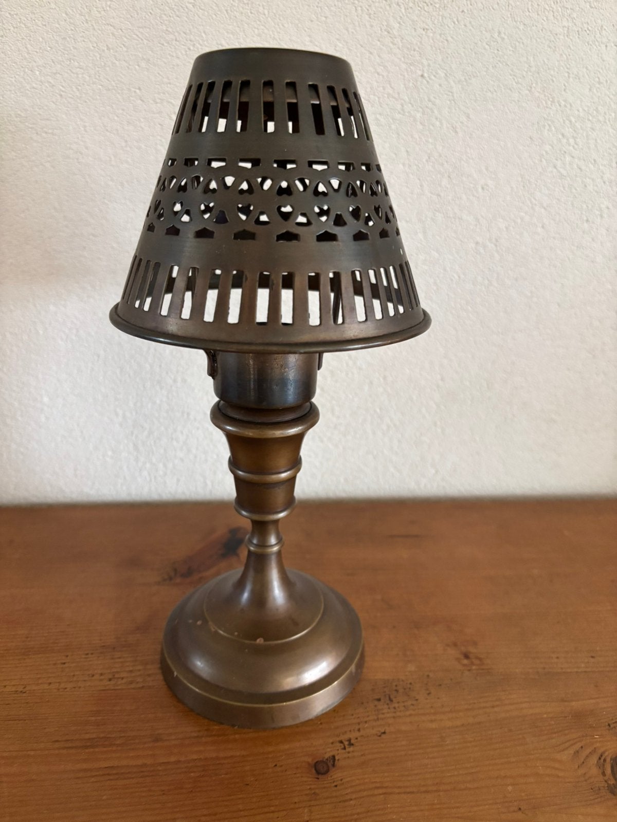 Messing kaarslamp, Ophalen of Verzenden, Gebruikt, Kaars
