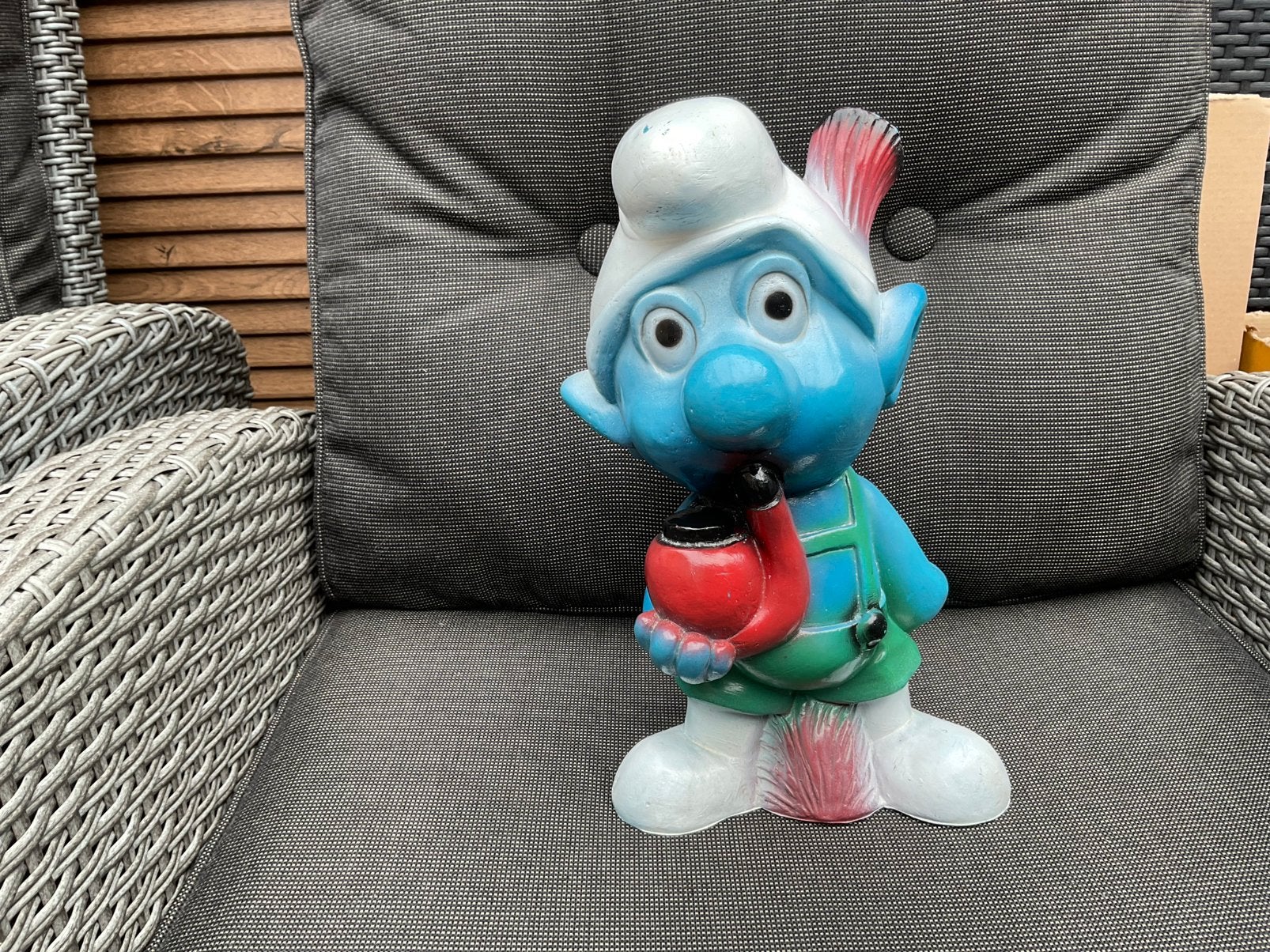 Grote vintage Tiroler smurf item 9051 Dupuis Peyo Germany, Verzamelen, Smurfen, Ophalen, Poppetje, Figuurtje of Knuffel
