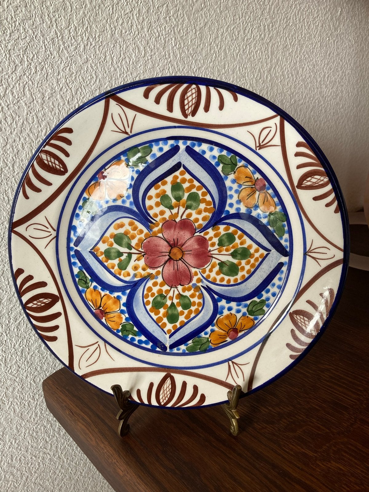 Majolica wandbord Gebr. Martinez, Manises Valencia, 26cm, Ophalen of Verzenden