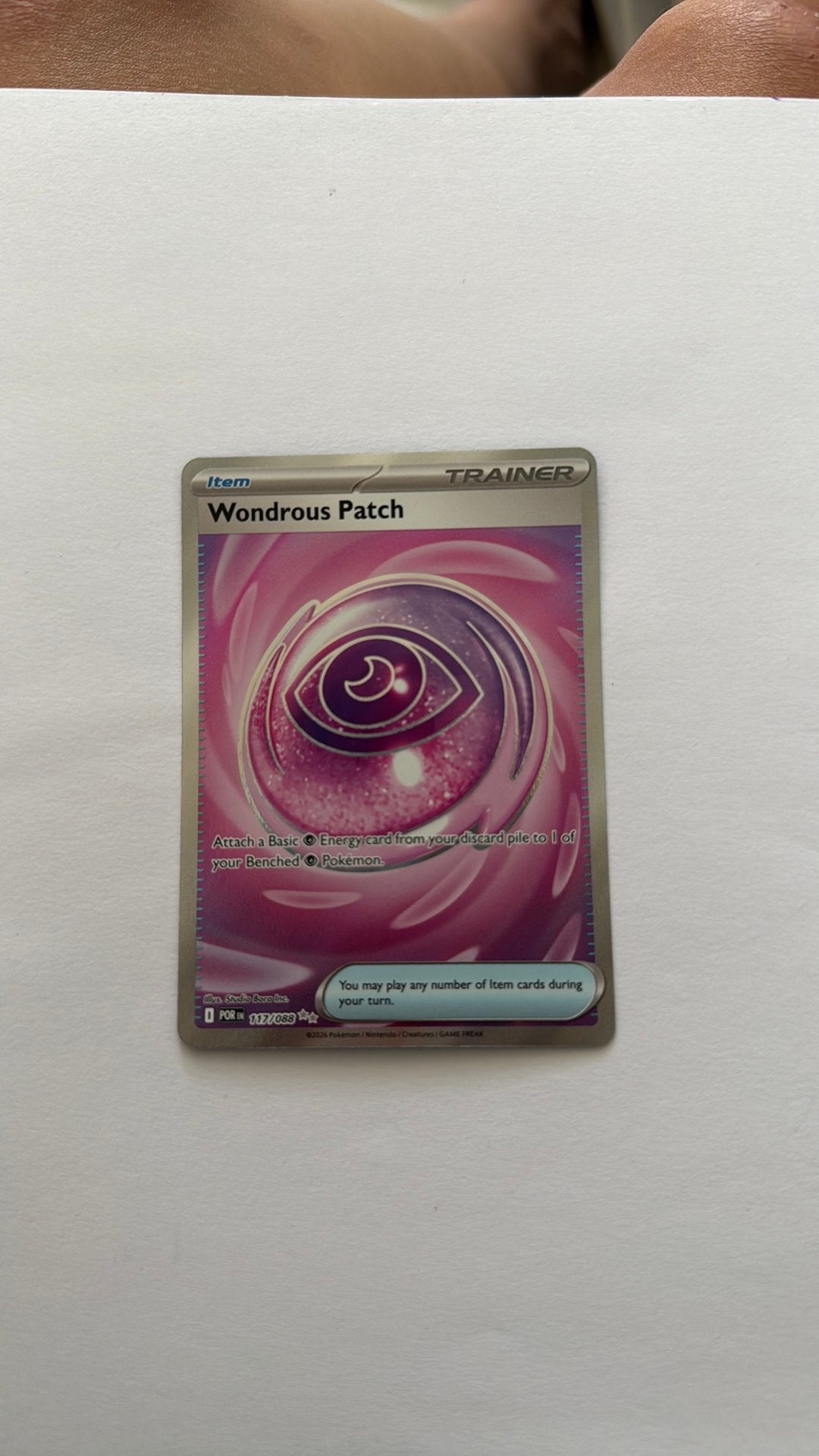 Wondrous Patch pokemon kaart, Ophalen of Verzenden, Zo goed als nieuw