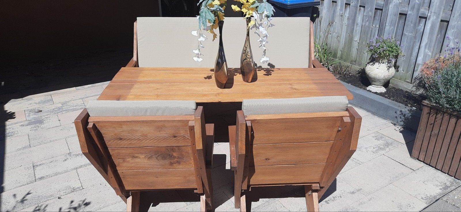 Zelfbouw Houten tuinset., Ophalen, Gebruikt, Hout