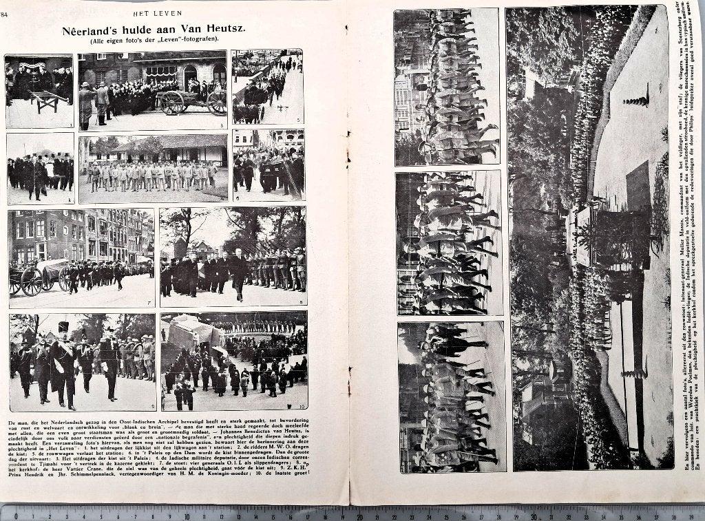Leger Indië 1927; 2 blz.foto's Hulde aan Gouv.Gen van Heutsz, Verzenden, Voor 1940, Gebruikt, Overige onderwerpen