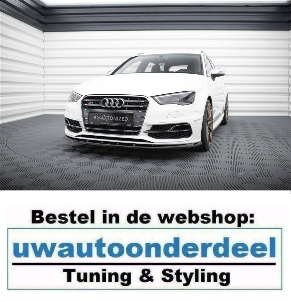 Maxton Design Spoiler Splitter Lip Voor Audi S3 A3 8V S Line, Auto diversen, Tuning en Styling, Verzenden