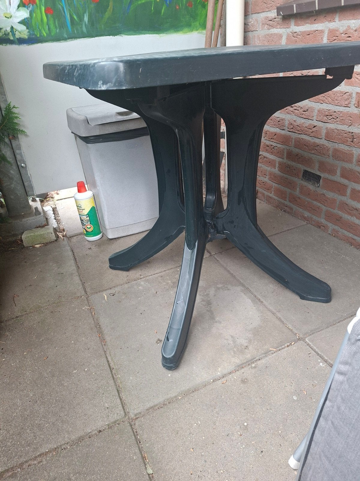 Handig 70x70 terrastafeltje - poten afneembaar, Tuin en Terras, Ophalen, Rechthoekig
