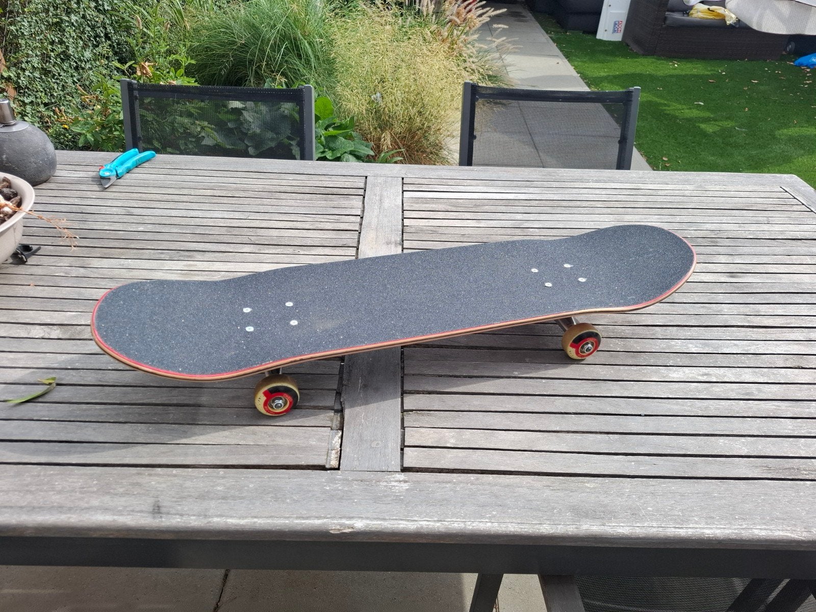Oxelo Skateboard SK Team 100 Galaxy met bescherming, Ophalen of Verzenden, Zo goed als nieuw, Skateboard