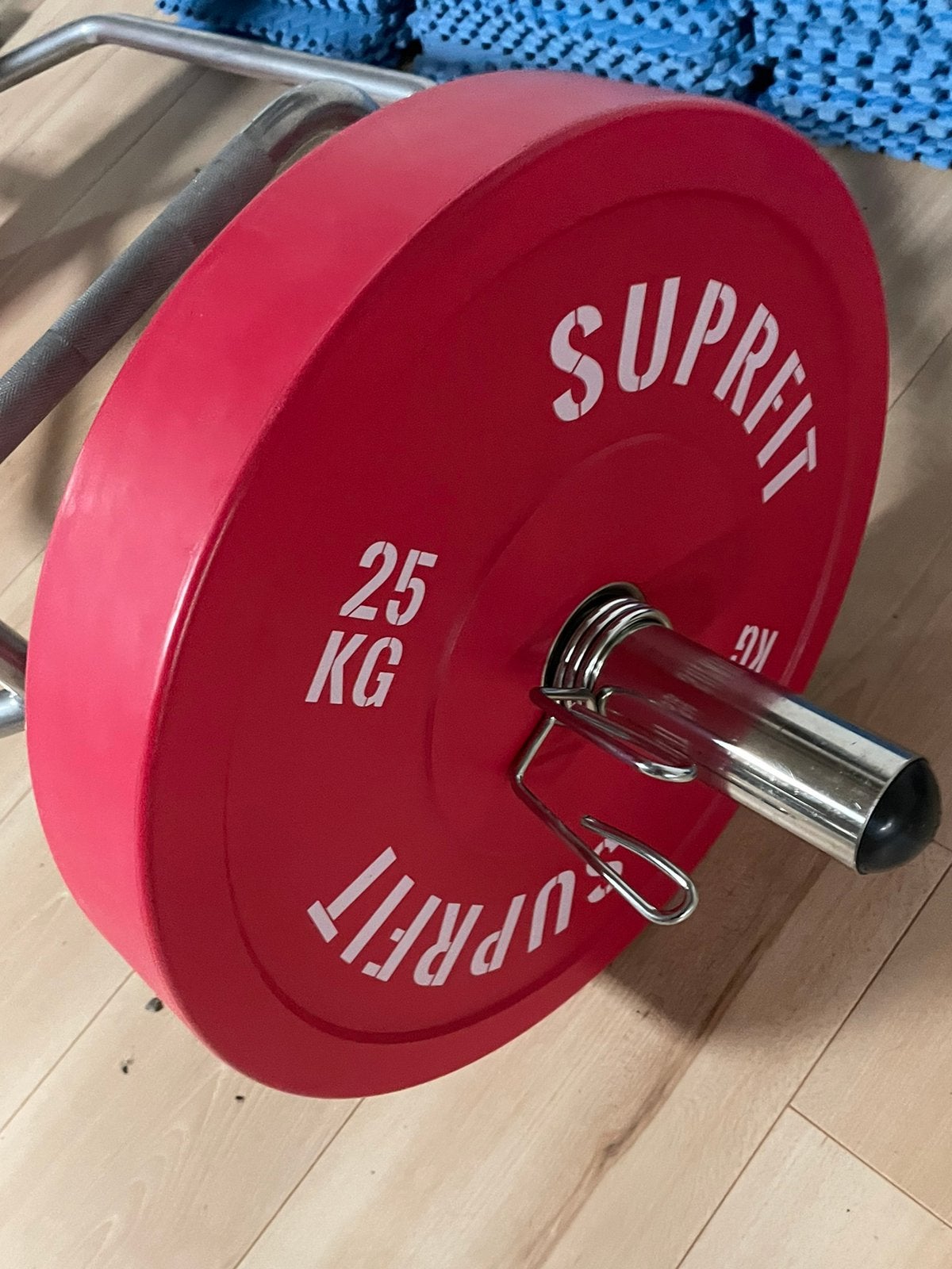 Trap Bar + Bumper Plates nieuw, Ophalen, Zo goed als nieuw