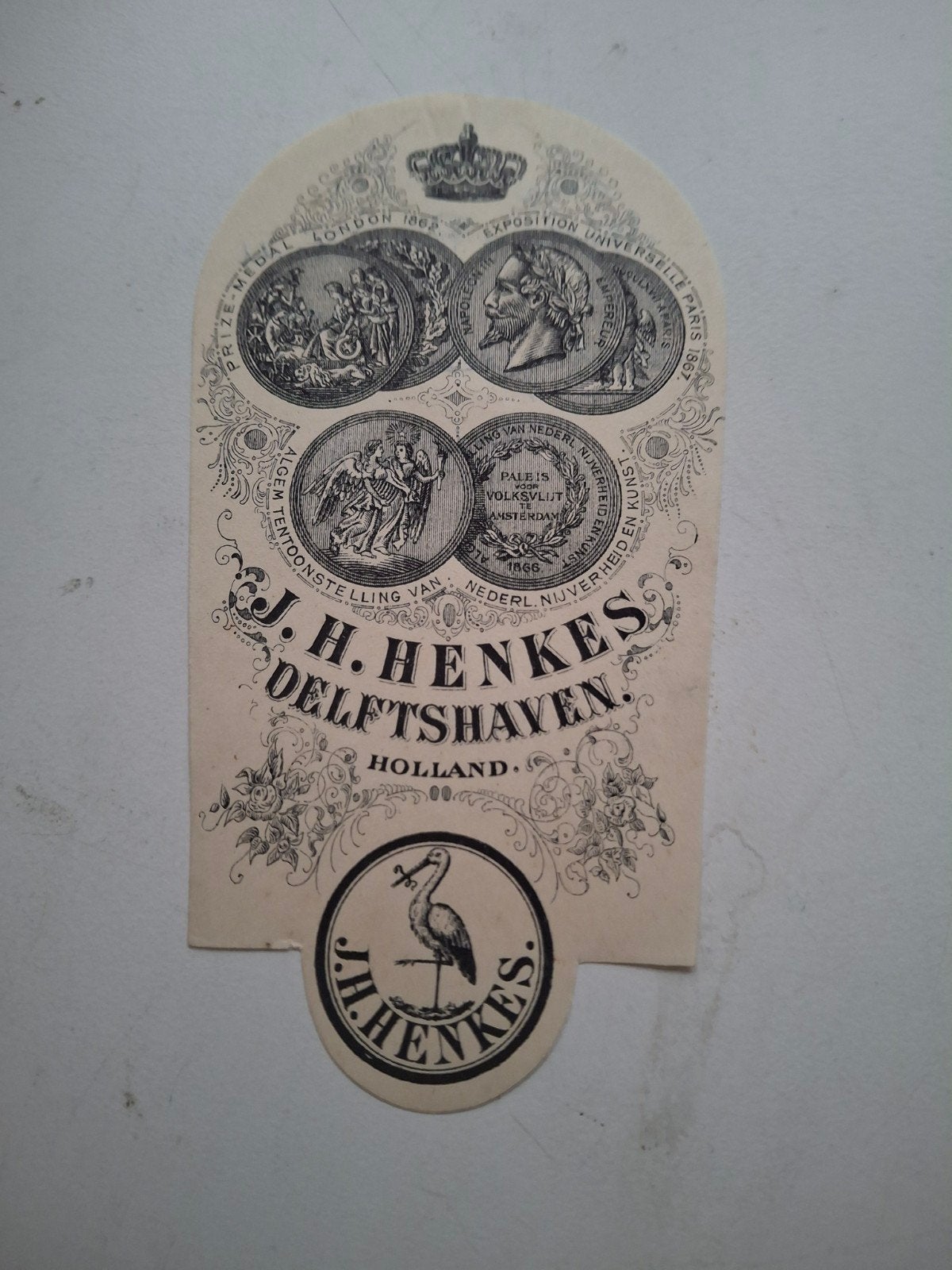 jenever etiket Henkes, Verzamelen, Ophalen of Verzenden, Zo goed als nieuw, Overige typen