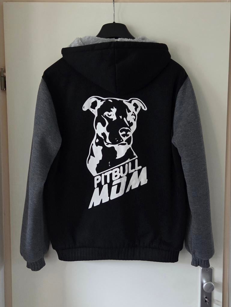 Pitbull vest met teddyvoering, Ophalen of Verzenden, Zo goed als nieuw, Maat 42/44 (L), Zwart