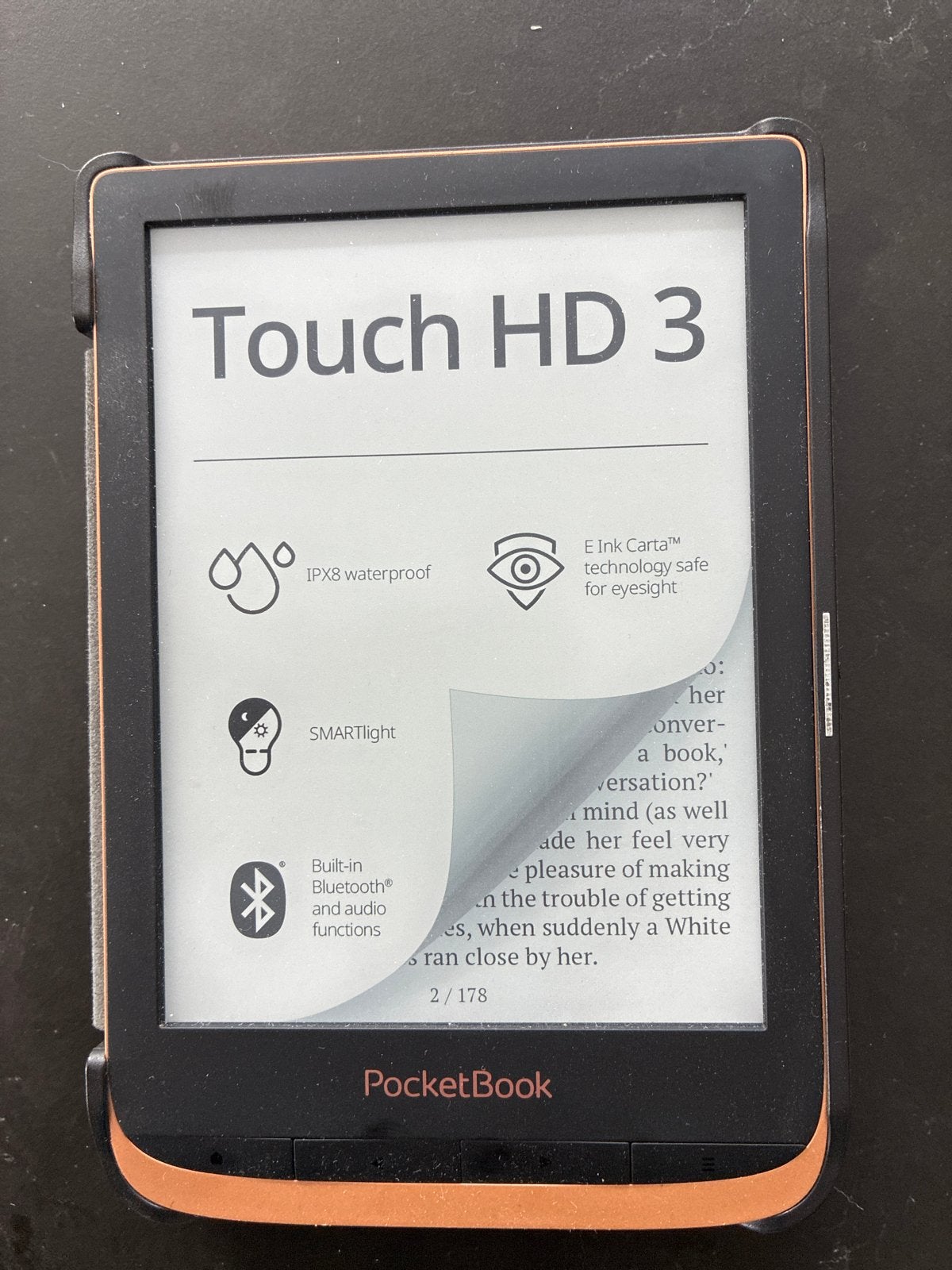 PocketBook Touch HD 3 E-reader met hoesje, Computers en Software, E-readers, Gebruikt, Verzenden, Bluetooth, 6 inch of minder