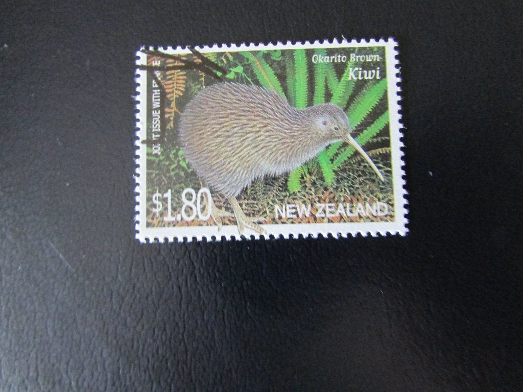 Postzegel Vogel: Bruine Kiwi uit Nieuw-Zeeland, Ophalen of Verzenden, Gestempeld, Dier of Natuur
