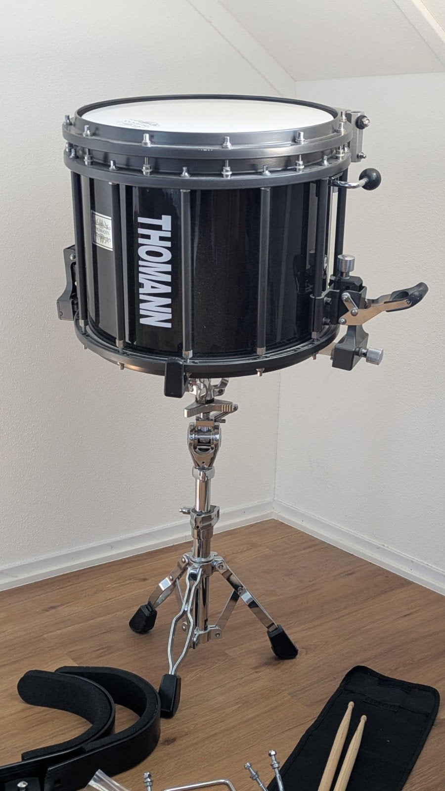 Thomann Snare drum met standaard, Muziek en Instrumenten, Ophalen, Zo goed als nieuw, Trommel