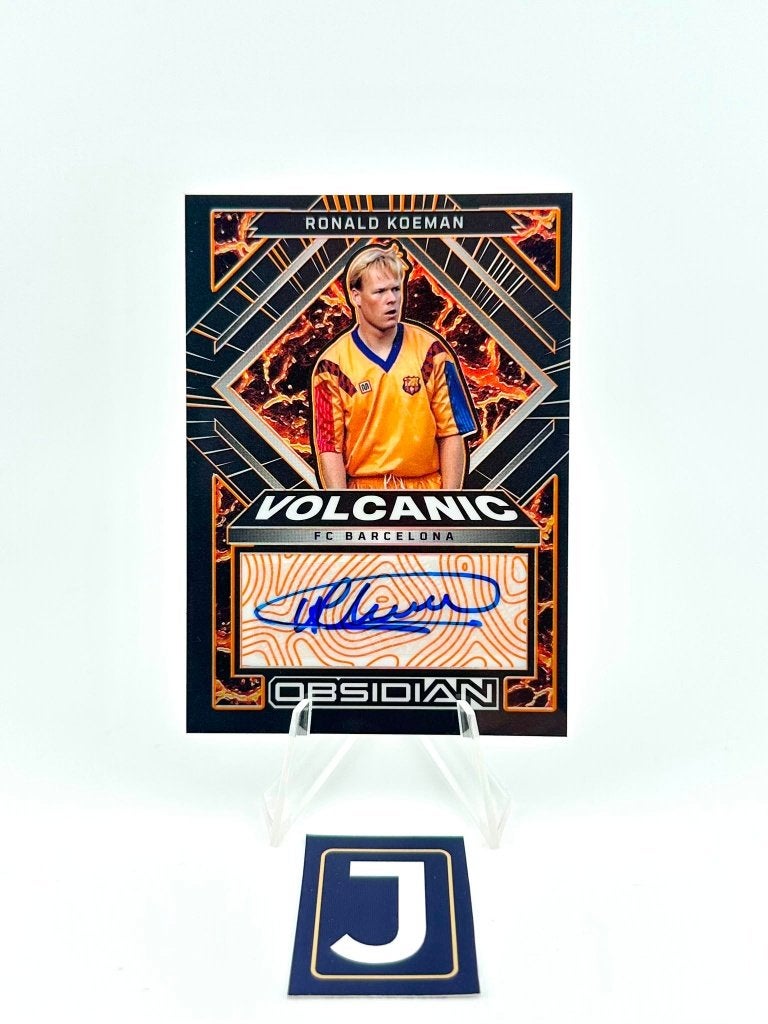 Ronald Koeman /75 autograph Panini Obsidian Barcelona, Ophalen of Verzenden, Zo goed als nieuw, Plaatje