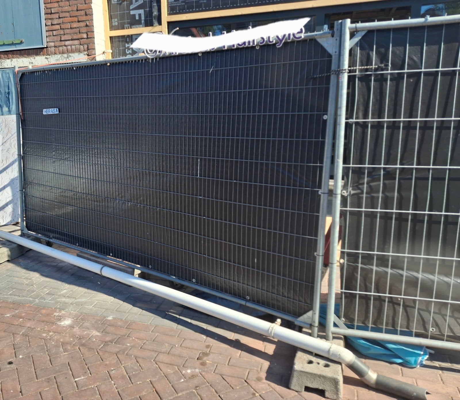 Bouwhekken met bouwzeil, Ophalen of Verzenden, Gebruikt, IJzer, Overige typen