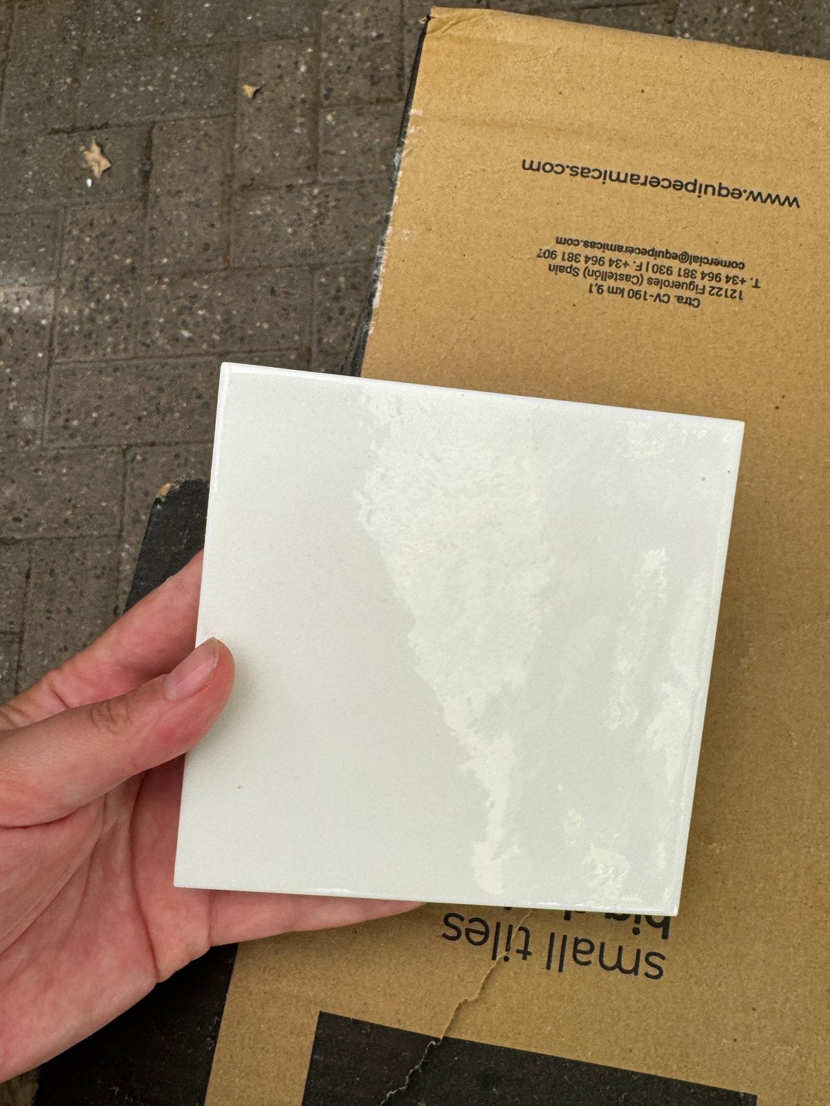 Handvorm wandtegel 13x13 wit soft glans, Doe-het-zelf en Verbouw, Tegels, Ophalen, Minder dan 20 cm, Zo goed als nieuw, Minder dan 5 m²