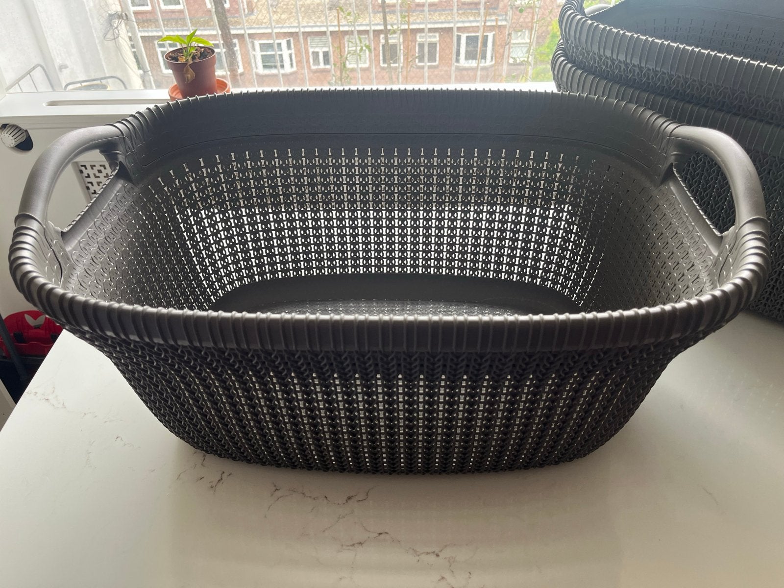 3 Curver Knit wasmanden - Zo goed als nieuw, Ophalen of Verzenden, Zo goed als nieuw, Grijs, Kunststof