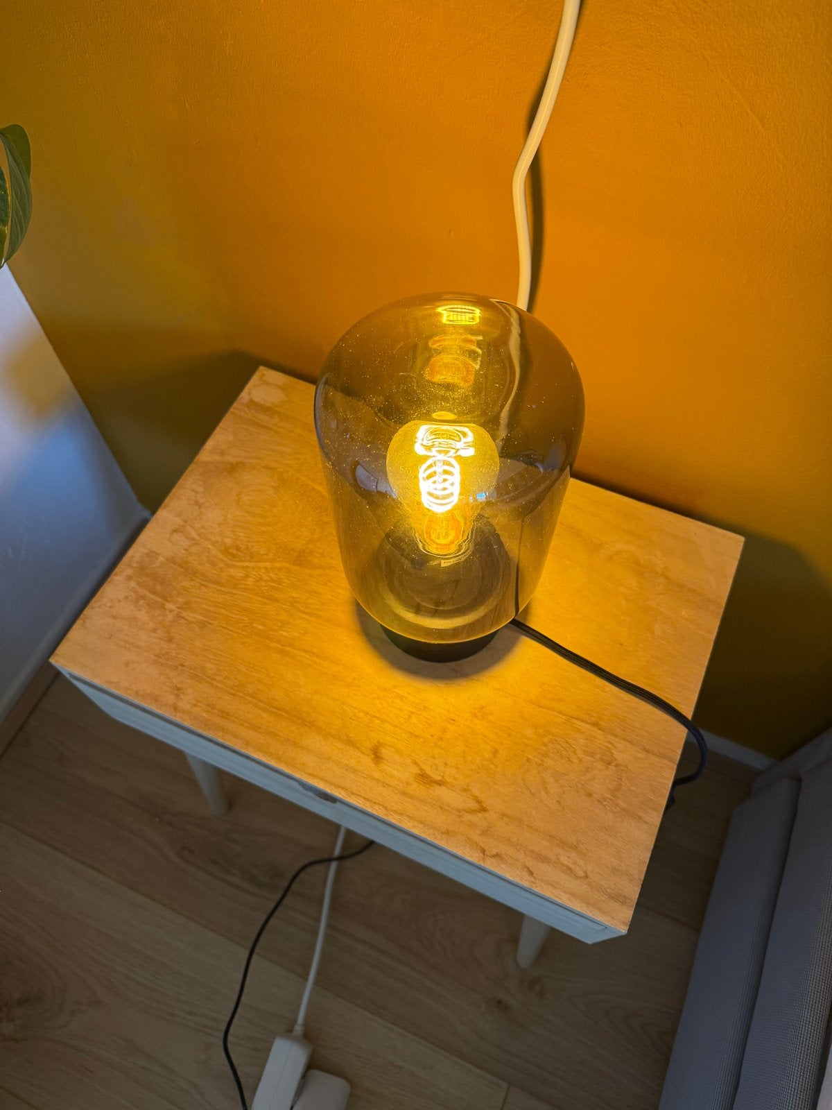 Tafellamp Zimmer Leen Bakker inclusief E27 lamp, Ophalen, Zo goed als nieuw, Glas, Minder dan 50 cm