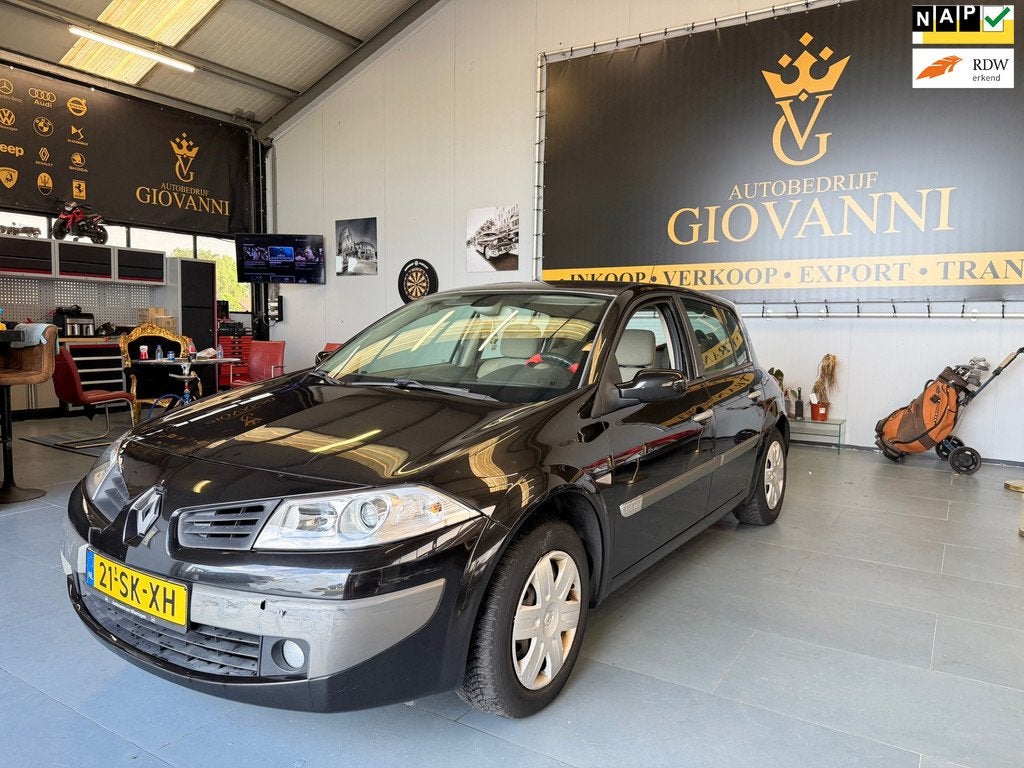 Renault Mégane 1.6-16V Tech Line inruil mogelijk, Gebruikt, Zwart, Origineel Nederlands, Bedrijf