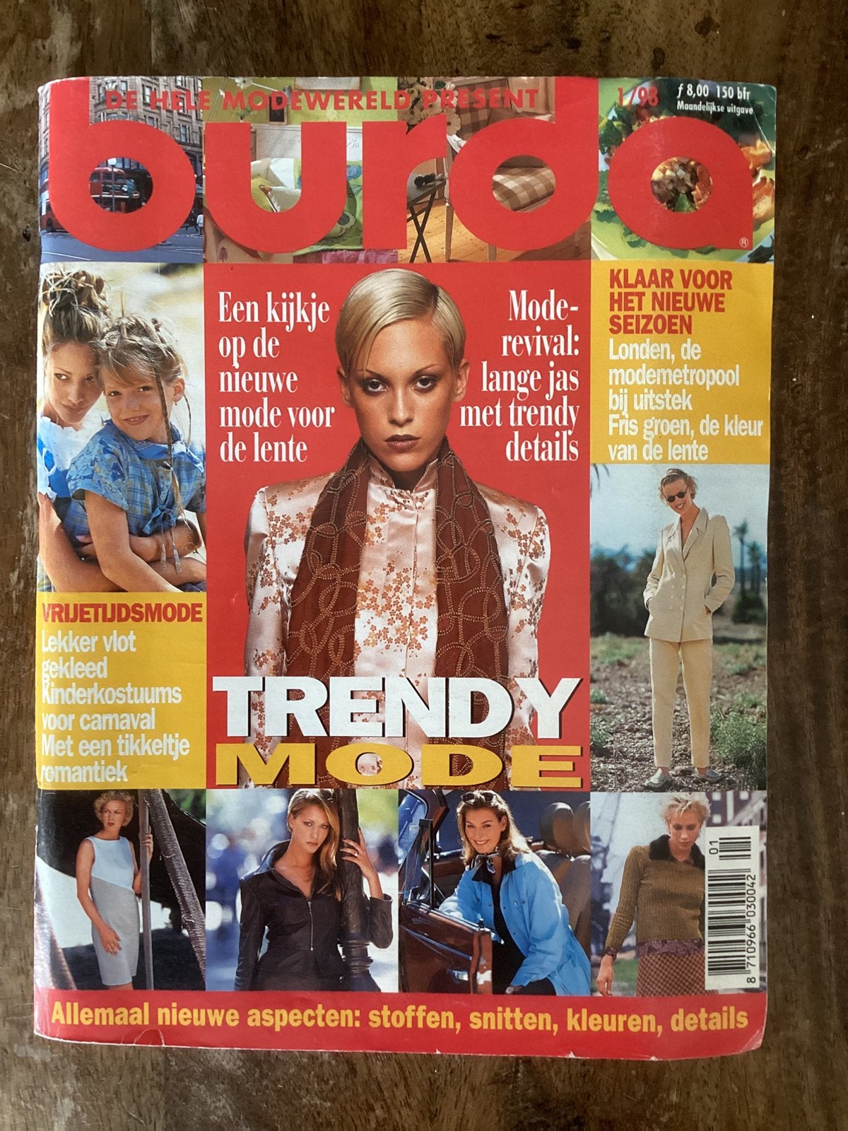 Burda, naaitijdschrift, Januari 1998., Hobby en Vrije tijd, Kledingpatronen, Ophalen of Verzenden, Zo goed als nieuw, Vrouw, Burda