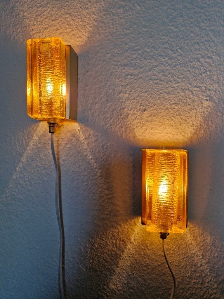 Deense Vitrika vand lampen., Gebruikt, Verzenden, E14 (klein), Glas