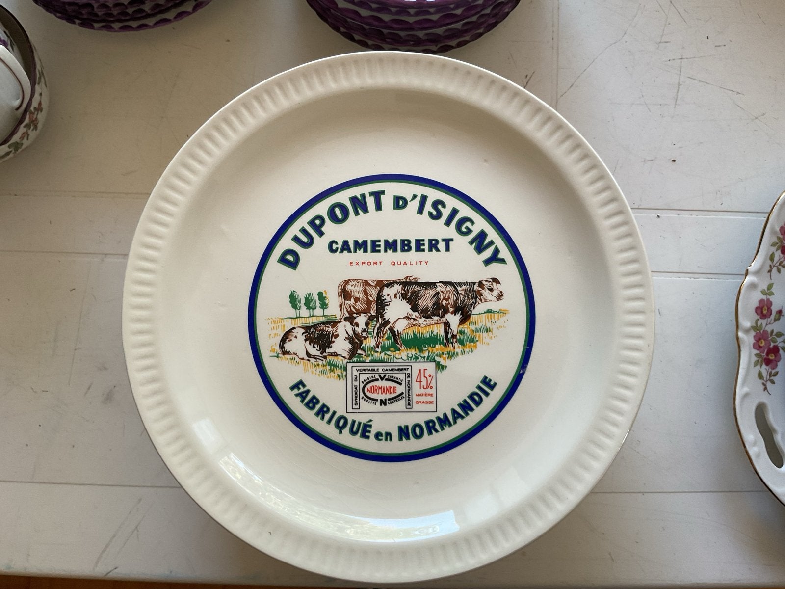 Set van 12 Vintage Dupont D'Isigny Camembert Borden, Antiek en Kunst, Ophalen of Verzenden