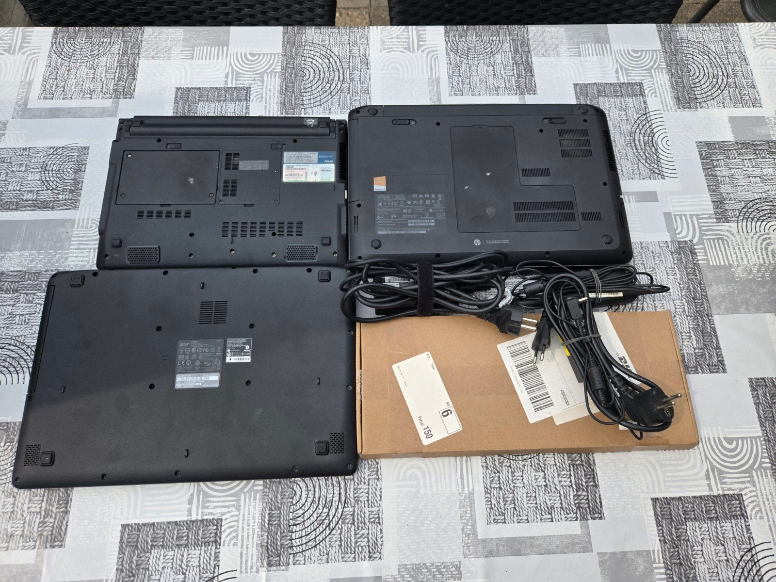 Partij van 3 laptops: Acer, HP, Asus met opladers, Gebruikt, 2 tot 3 Ghz, 15 inch, Ophalen of Verzenden