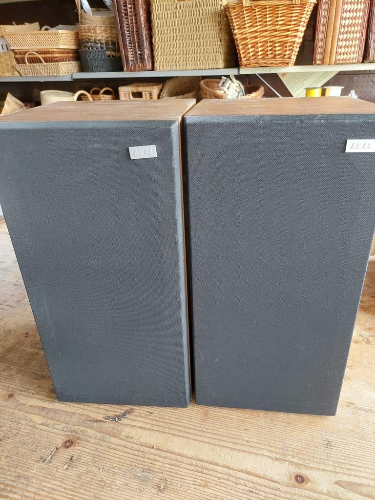Akai speakers, Audio, Tv en Foto, Luidsprekers, Gebruikt, Minder dan 60 watt, Front, Rear of Stereo speakers, Ophalen