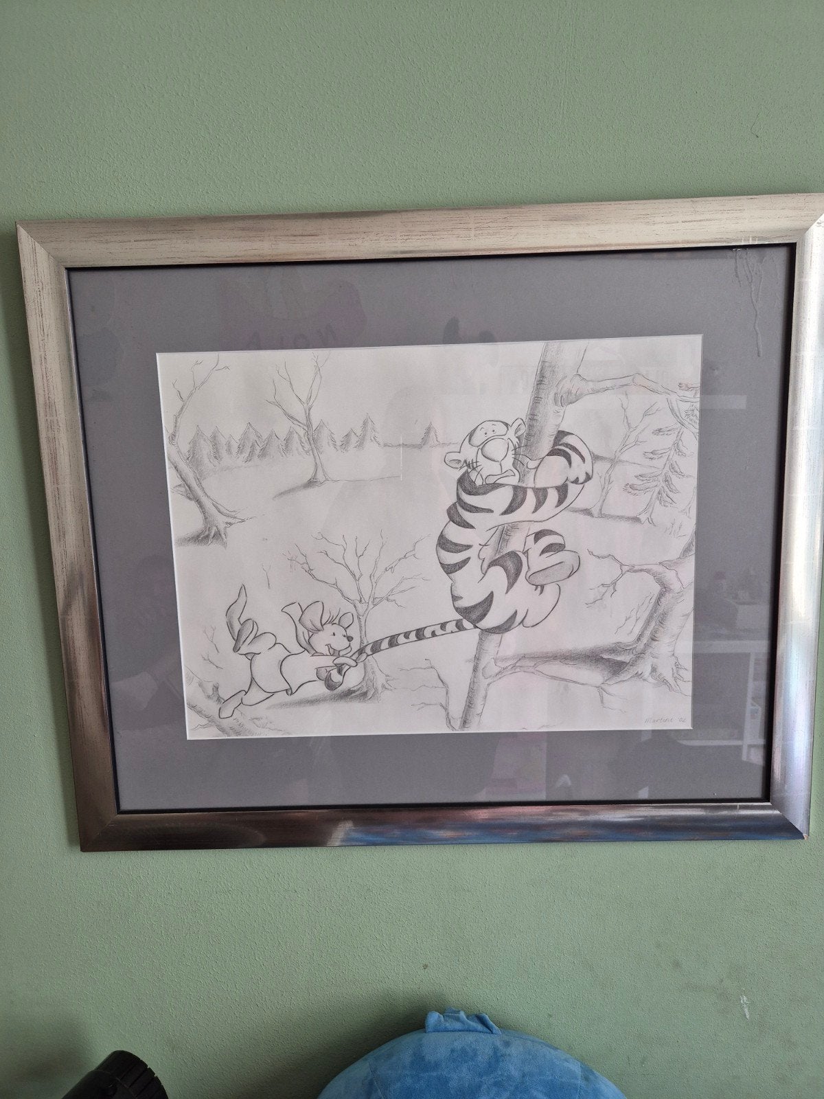 Schilderij tijgertje en roo, Ophalen, Schilderij, Krijttekening, Handgemaakt
