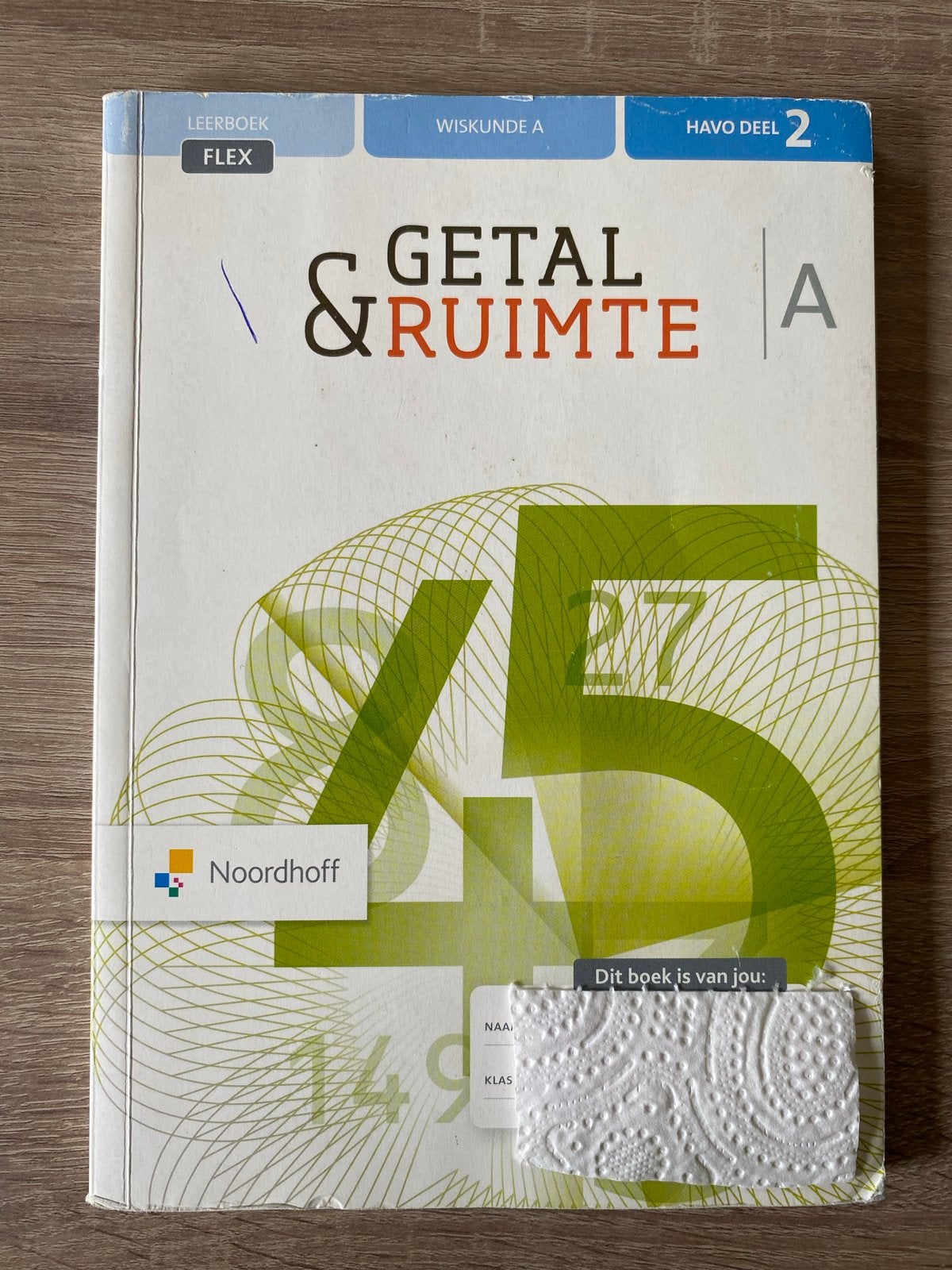 Getal & Ruimte Wiskunde A Havo deel 2 12e editie 2020, Boeken, Schoolboeken, Ophalen of Verzenden, Gelezen, HAVO, Wiskunde A
