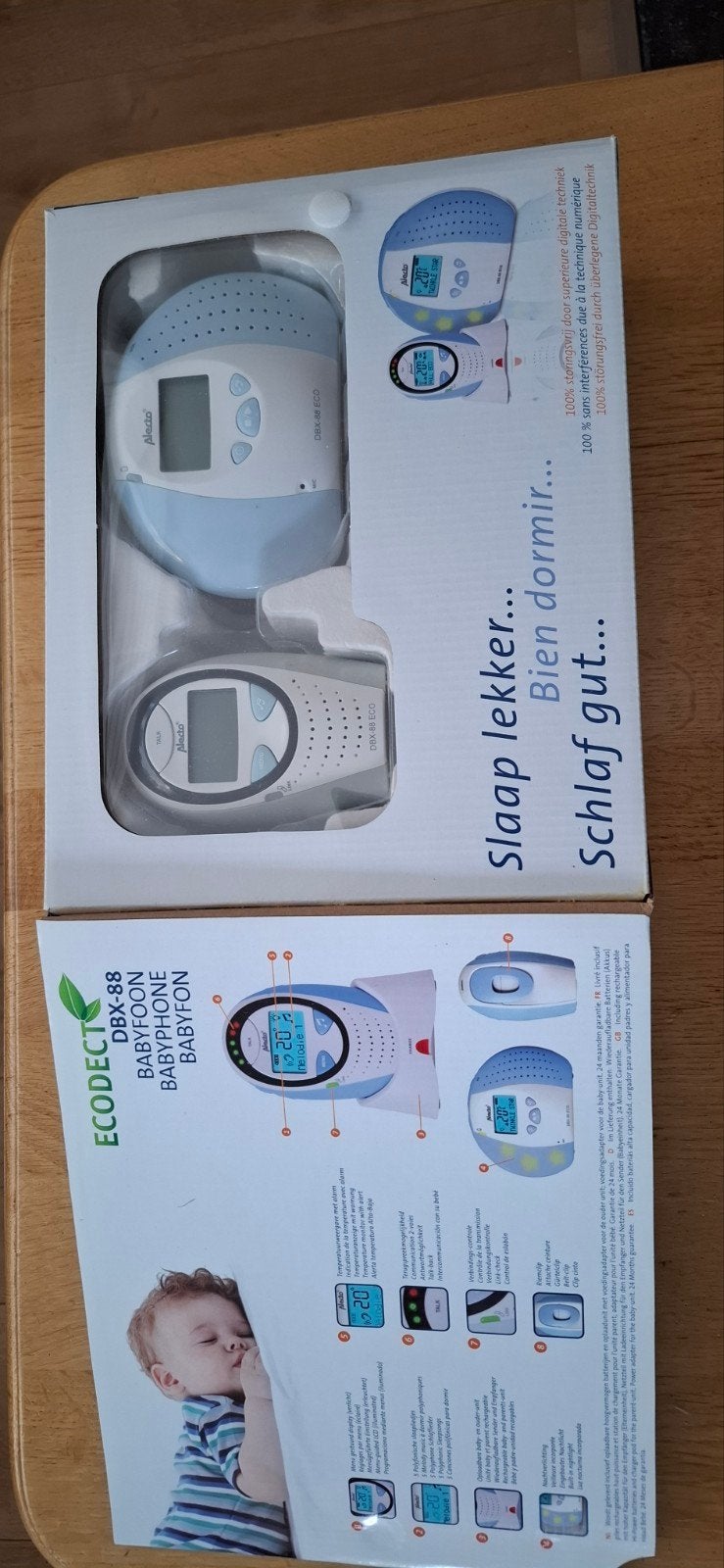 Alecto DBX-88 ECO Babyfoon met temperatuur- en terugspreekfu, Ophalen of Verzenden, Nieuw, 250 meter of meer, Digitaal