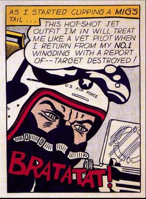 Roy Lichtenstein (1923) Expositie Affiche " Bratatat " As I, Antiek en Kunst, Kunst | Litho's en Zeefdrukken, Personages en Fantasiefiguren