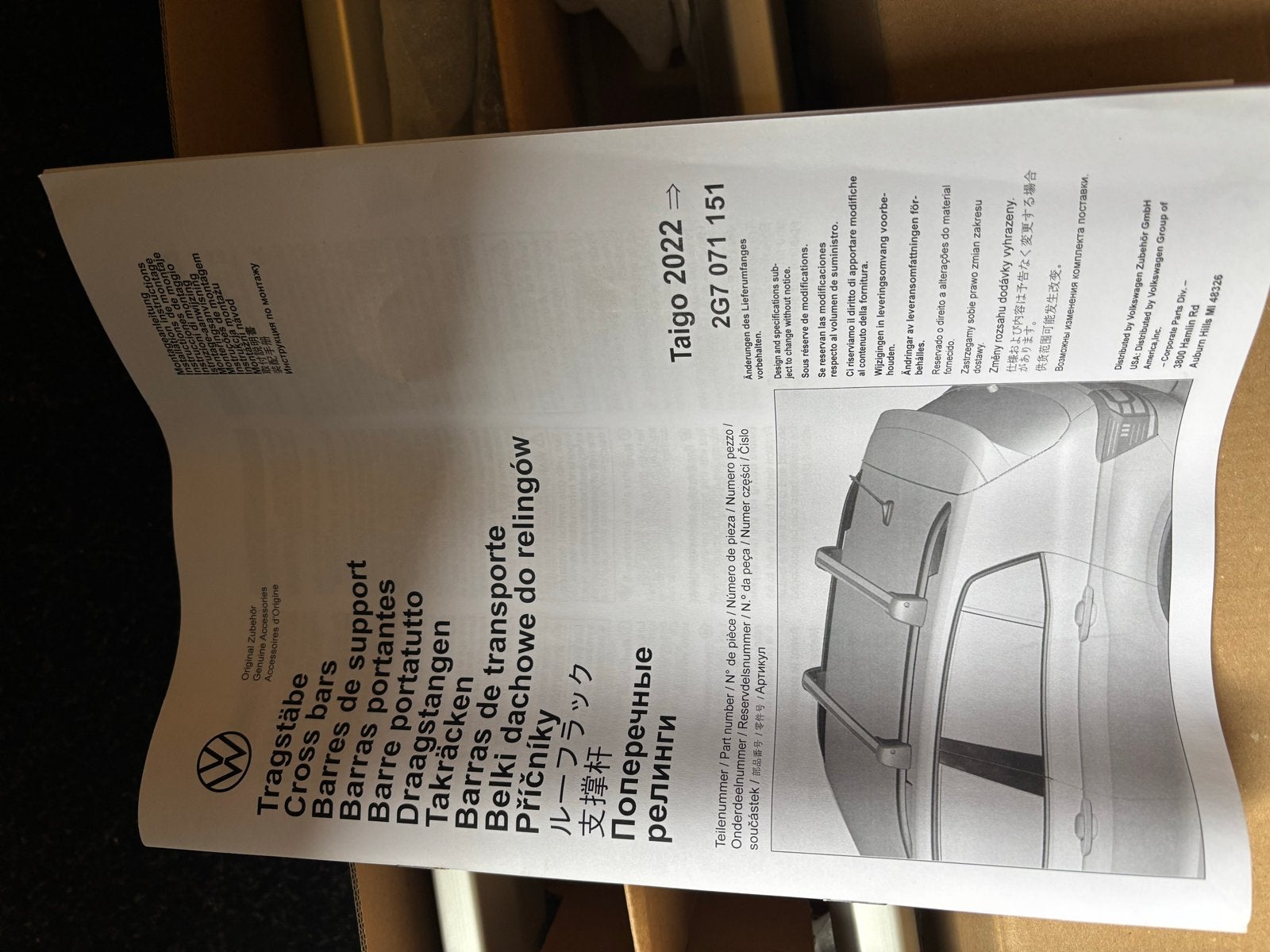 Nieuwe originele dakdragers Volkswagen Taigo (vanaf 2022), Ophalen of Verzenden, Nieuw