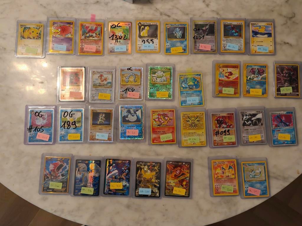 Pokemon vintage pulls Pikachu Charizard Lugia ex lot psa, Ophalen, Zo goed als nieuw
