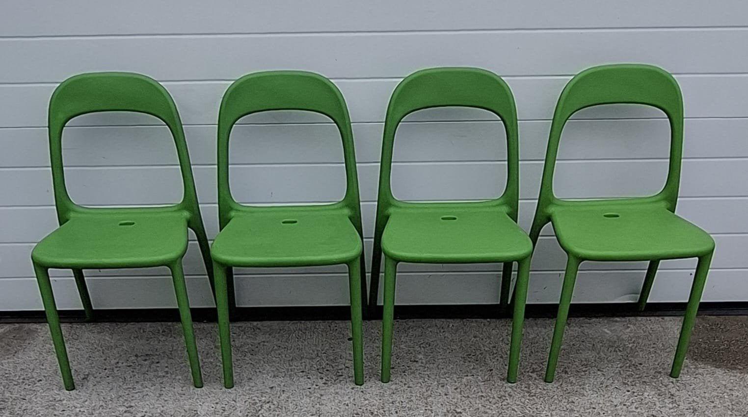 31 x Ikea Urban groen terrasstoelen kantine stoelen horeca, Ophalen of Verzenden, Zo goed als nieuw, Vijf, Zes of meer stoelen