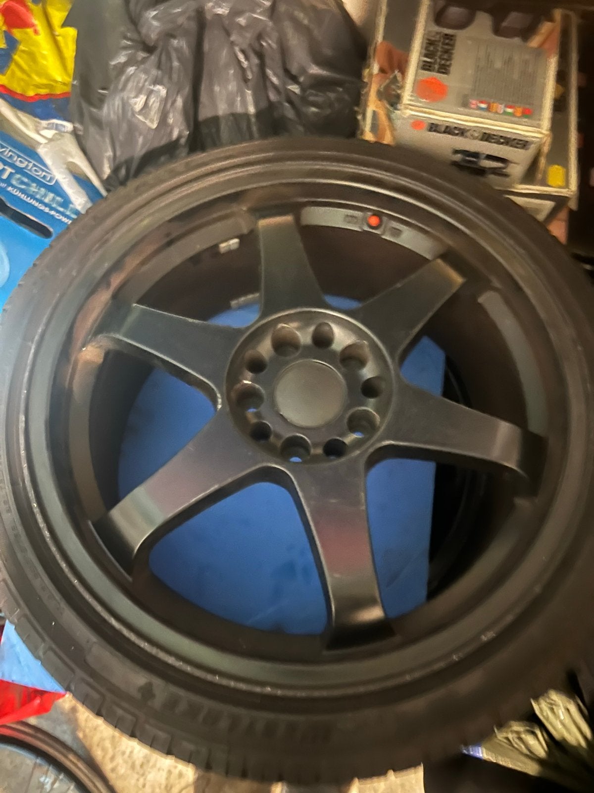 Zwarte (race) velgen Honda Civic. Japan Racing JR3, Auto-onderdelen, Banden en Velgen, Ophalen, 18 inch, Banden en Velgen, Zomerbanden