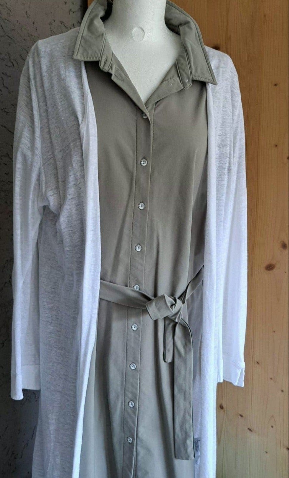 POOOLS linnen vest wit maat als nieuw mt 42/44, Ophalen of Verzenden, Zo goed als nieuw, Maat 42/44 (L), Wit